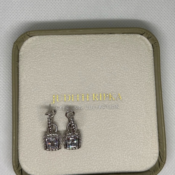 Judith Ripka Sterling Silver Diamonique Earrings - Picture 4 of 12